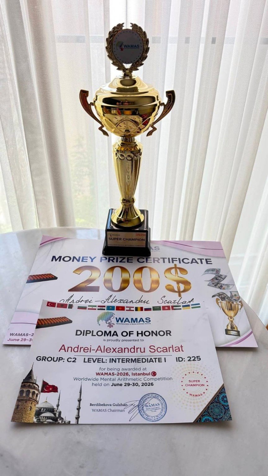 Trofeul și diploma de SuperCampion WAMAS 2026